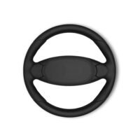Regular Black Plastic Steering Wheel - Imagen 2